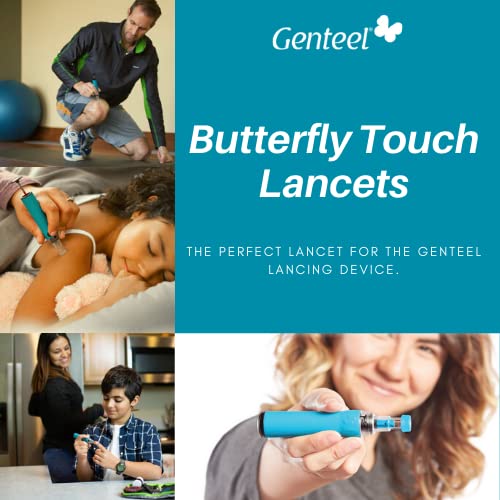 Genteel | Butterfly Touch Lancets | Polished | Smooth & Pain Free | Stainless...