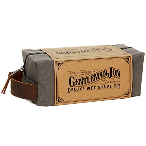Gentleman Jon Deluxe Wet Shave Kit | Includes 8 Items: Safety Razor, Badger H...