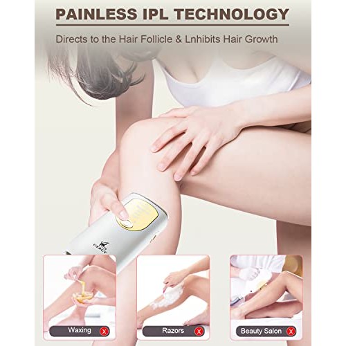 GERCY Laser Hair Removal for Women Permanent, Painless at-Home IPL Hair Remov...
