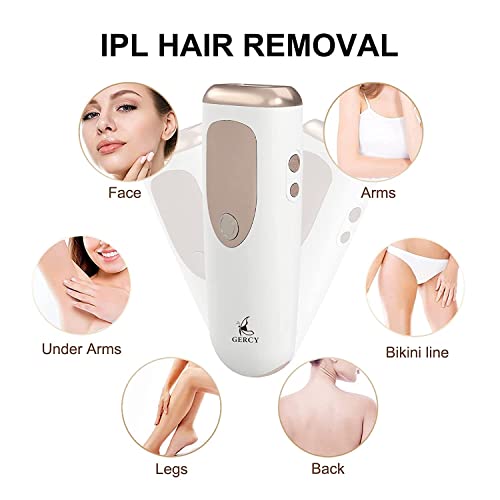 GERCY Laser Hair Removal for Women Permanent, Painless at-Home IPL Hair Remov...