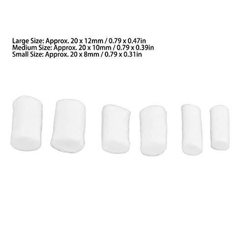 Nose Cotton Rolls, Rolled Cotton Balls 3 Bags 3 Different Sizes for Home Use ...