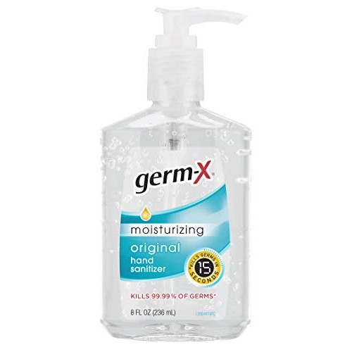 Germ-X Original Hand Sanitizer, With Pump, 8 Fl Ounce (pack Of 12), 96 Fl Oz
