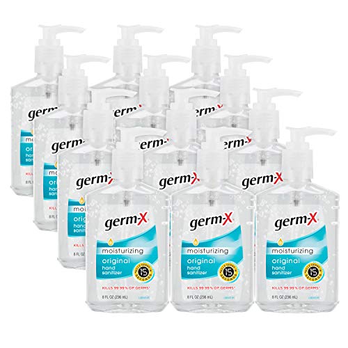 Germ-X Original Hand Sanitizer, With Pump, 8 Fl Ounce (pack Of 12), 96 Fl Oz