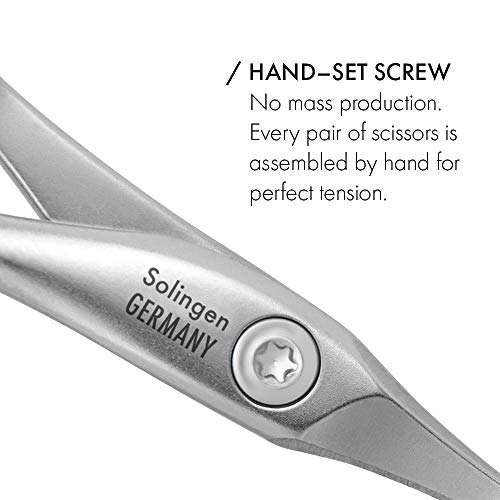 GERMANIKURE Tower Point Cuticle Scissors - Self-Sharpening FINOX22 Titanium C...