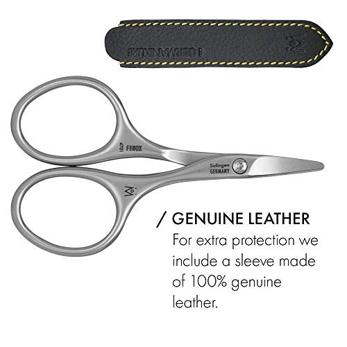GERMANIKURE Tower Point Cuticle Scissors - Self-Sharpening FINOX22 Titanium C...