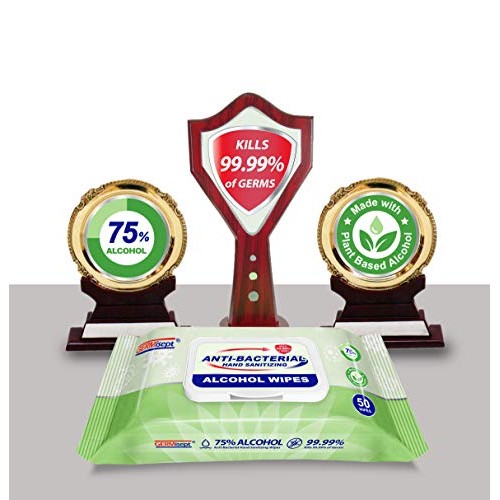 Germisept Advanced 75% Alcohol Antiseptic Hand Sanitizer Multipurpose Wipes (...