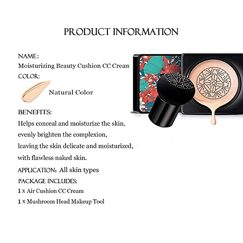 Mushroom Head Moisturizing Foundation, Air Cushion CC Cream BB Cream, Conceal...