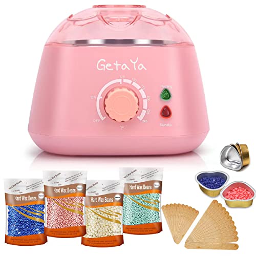 GetaYa Wax Warmer Kit, Hair Removal Waxing Kit with Hard Wax Beans for Women ...