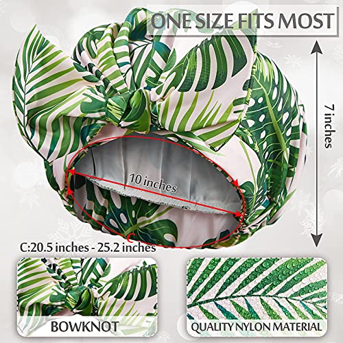 2 Pieces Shower Caps for Women, Waterproof Reusable Shower Hair Caps Elastic ...