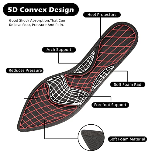 4 Pairs High Heel Insoles Breathable Shoe Pads Boot Inserts Foot Cushion Inse...