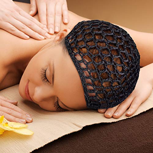 4 Pieces Mesh Crochet Hair Net Rayon Knit Snood Hat Thick Short Women Hairnet...