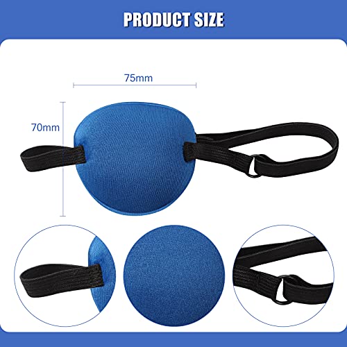 6 Pieces Eye Patch Single Eye Mask in 2 Colors, Various Elastic Eye Patch Adj...