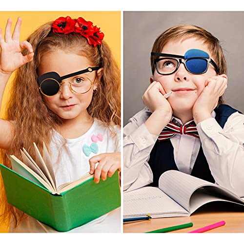 6 Pieces Eye Patch Single Eye Mask in 2 Colors, Various Elastic Eye Patch Adj...