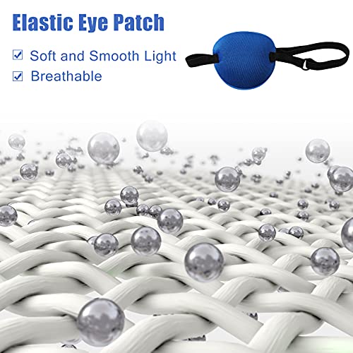6 Pieces Eye Patch Single Eye Mask in 2 Colors, Various Elastic Eye Patch Adj...