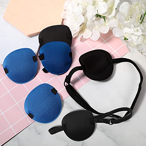 6 Pieces Eye Patch Single Eye Mask in 2 Colors, Various Elastic Eye Patch Adj...