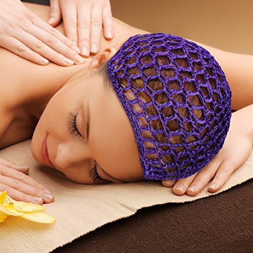 6 Pieces Mesh Crochet Hair Net Rayon Knit Snood Hat Thick Short Women Hairnet...