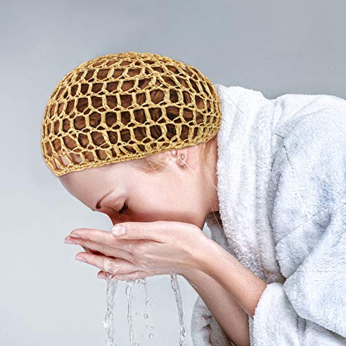 6 Pieces Mesh Crochet Hair Net Rayon Knit Snood Hat Thick Short Women Hairnet...