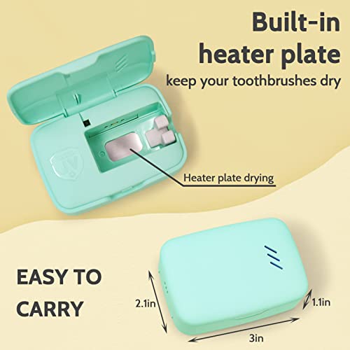 GFU Toothbrush Sanitizer Case, Eliminates Rate up to 99.99%, Rechargeable Por...