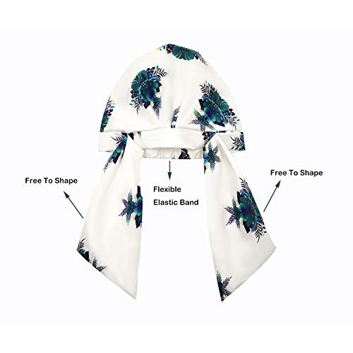 Shower Cap for Women,Reusable Waterproof Shower Caps with Adjustable Shape Fo...