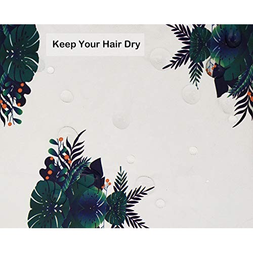 Shower Cap for Women,Reusable Waterproof Shower Caps with Adjustable Shape Fo...