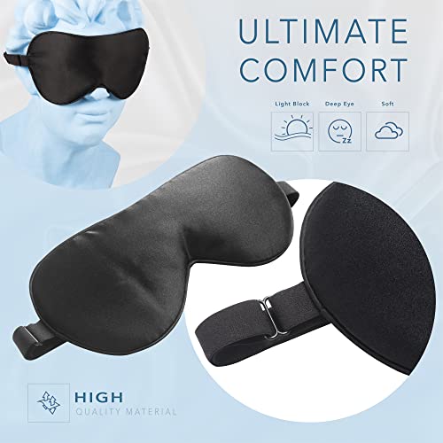 Silk Sleeping Mask, Eye Mask for Sleeping, 2 Pack Silk Eye Mask, 100% Pure Si...