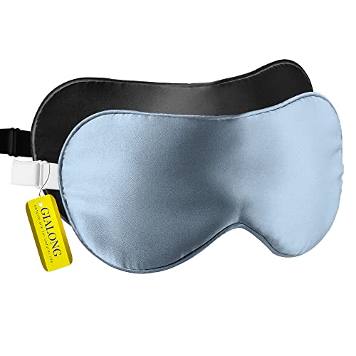 Silk Sleeping Mask, Eye Mask for Sleeping, 2 Pack Silk Eye Mask, 100% Pure Si...