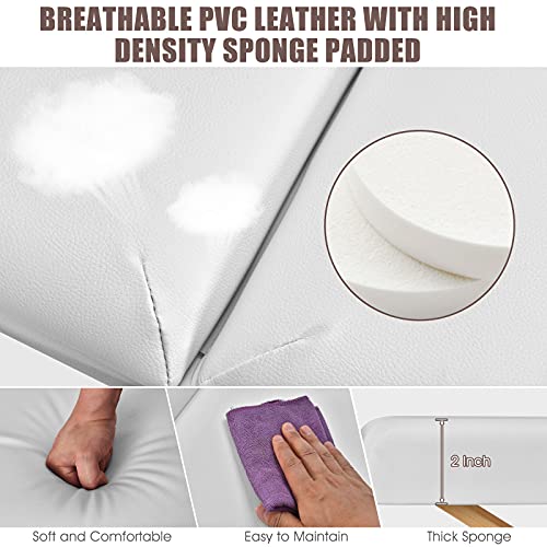 Giantex 84inch Folding Massage Table Spa Bed, Portable 3 Sections Salon Tatto...