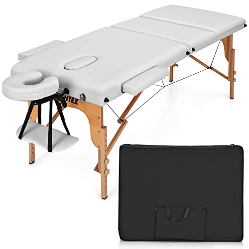 Giantex 84inch Folding Massage Table Spa Bed, Portable 3 Sections Salon Tatto...