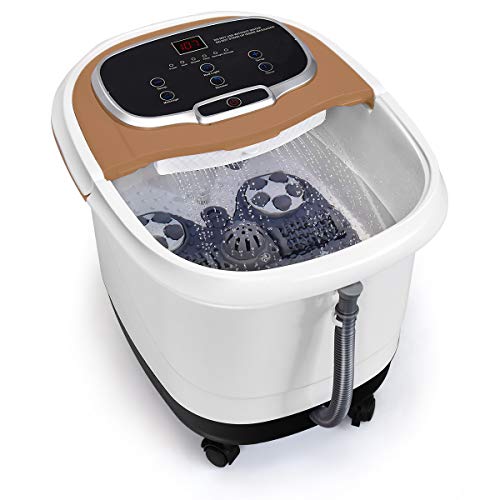 Giantex Foot Spa Bath Massager w/ Heat, Water Shower Adjustable in Angles, Mo...