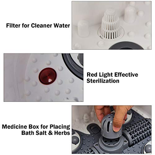 Giantex Foot Spa Bath Massager w/Heat, Water Shower Adjustable in Angles, Mot...