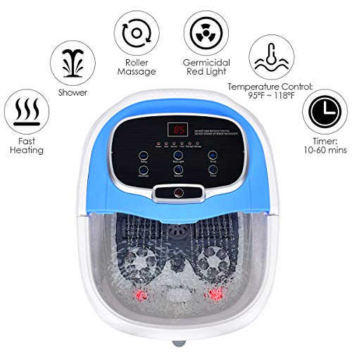 Giantex Foot Spa Bath Massager w/Heat, Water Shower Adjustable in Angles, Mot...