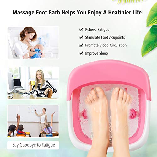 Giantex Heated Foot Spa Bath Massager Collapsible Design, 3 in 1 Footbath Tub...