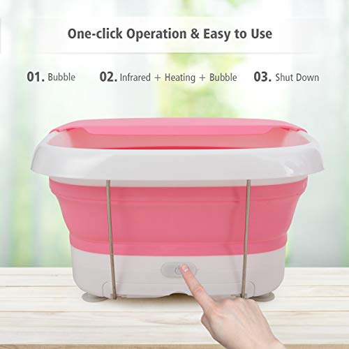 Giantex Heated Foot Spa Bath Massager Collapsible Design, 3 in 1 Footbath Tub...