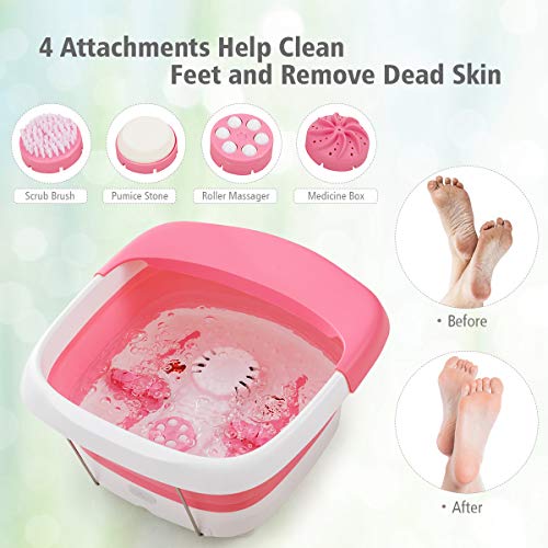 Giantex Heated Foot Spa Bath Massager Collapsible Design, 3 in 1 Footbath Tub...