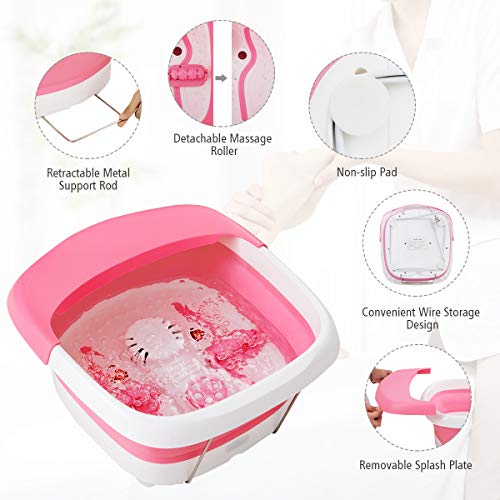 Giantex Heated Foot Spa Bath Massager Collapsible Design, 3 in 1 Footbath Tub...