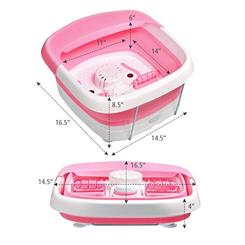 Giantex Heated Foot Spa Bath Massager Collapsible Design, 3 in 1 Footbath Tub...