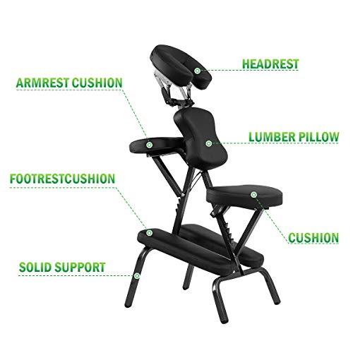 Giantex Portable Light Weight Massage Chair Travel Massage Tattoo Spa Chair w...