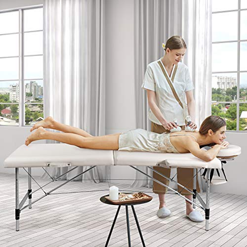Giantex Portable Massage Table 84inch, Folding Massage Bed Aluminium Frame, H...