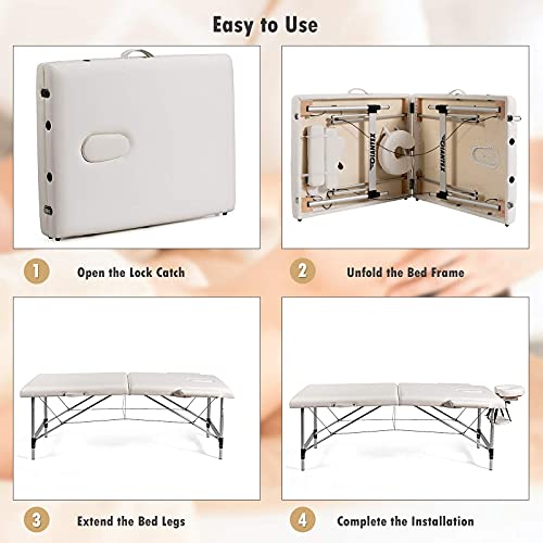 Giantex Portable Massage Table 84inch, Folding Massage Bed Aluminium Frame, H...