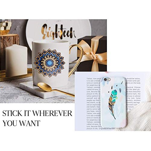 12 Sheets Metallic Temporary Tattoos for Women Teens Girls Tattoos Gold Silve...