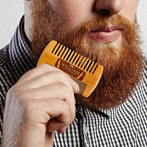 Single, Groomsmen Gifts for Wedding, Personalized Groomsmen Beard Comb w/ Lea...