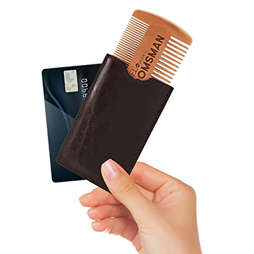 Single, Groomsmen Gifts for Wedding, Personalized Groomsmen Beard Comb w/ Lea...