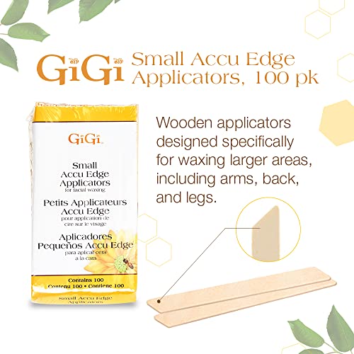 GiGi Accu Edge Small Wax Applicators for Hair Waxing/Hair Removal, 100 Pieces