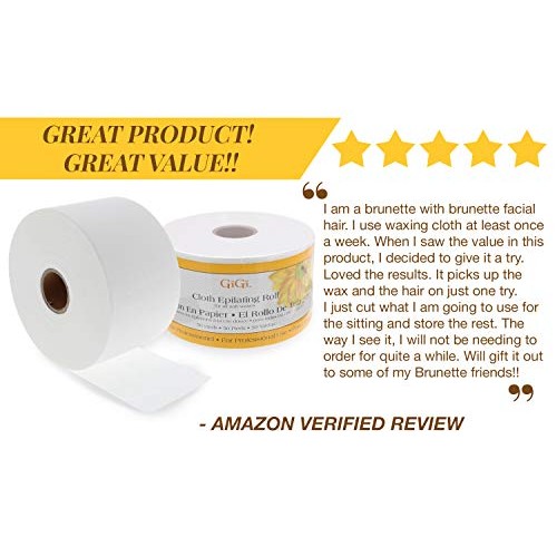 GiGi Cloth Epilating Roll for Hair Waxing / Hair Removal, 50 yds