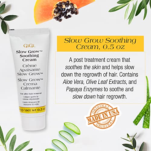 GiGi Hair Removal Cream for Face with Slow Grow Soothing Cream, 2-step Hair R...