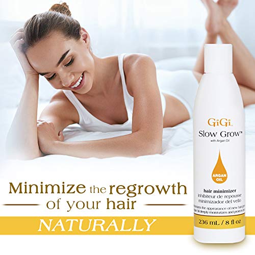 GiGi Slow Grow Hair Inhibitor Lotion with Argan Oil, Hair Regrowth Minimizer,...