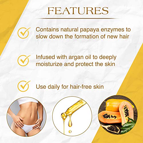 GiGi Slow Grow Hair Inhibitor Lotion with Argan Oil, Hair Regrowth Minimizer,...