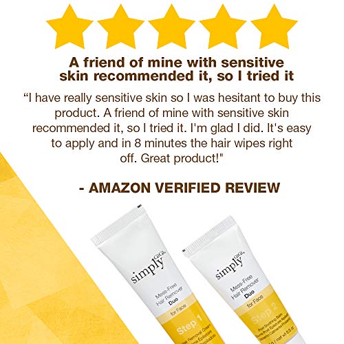 Simply GiGi Mess-Free Facial Hair Removal Cream and Soothing Balm Duo, For Al...