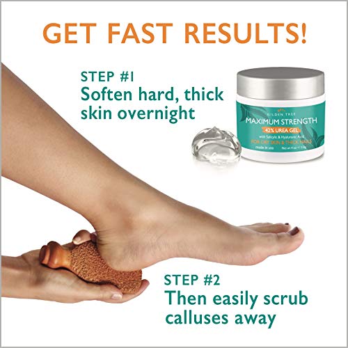 Callus Remover Gel + Foot Scrubber Kit - Pedicure Tools for Dry Cracked Heels