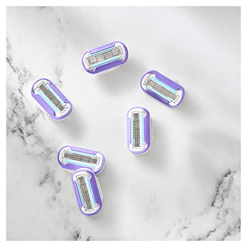 Gilette Venus Extra Smooth Five-Bladed Razor Cartridge Refills, Razors for Wo...